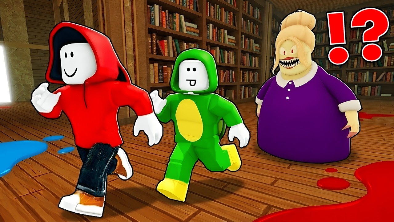 Джей-Джей и Майки сбежали из библиотеки мисс Мари в режиме Obby?! (Maizen Roblox)