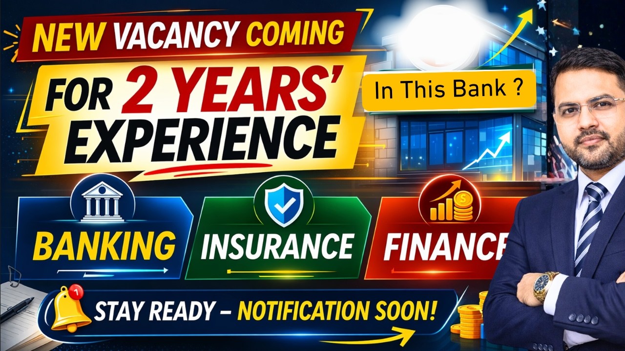 New Vacancy Coming in Banking Lateral Entry | For 2 Years of Experience Banking Finance & Insurance