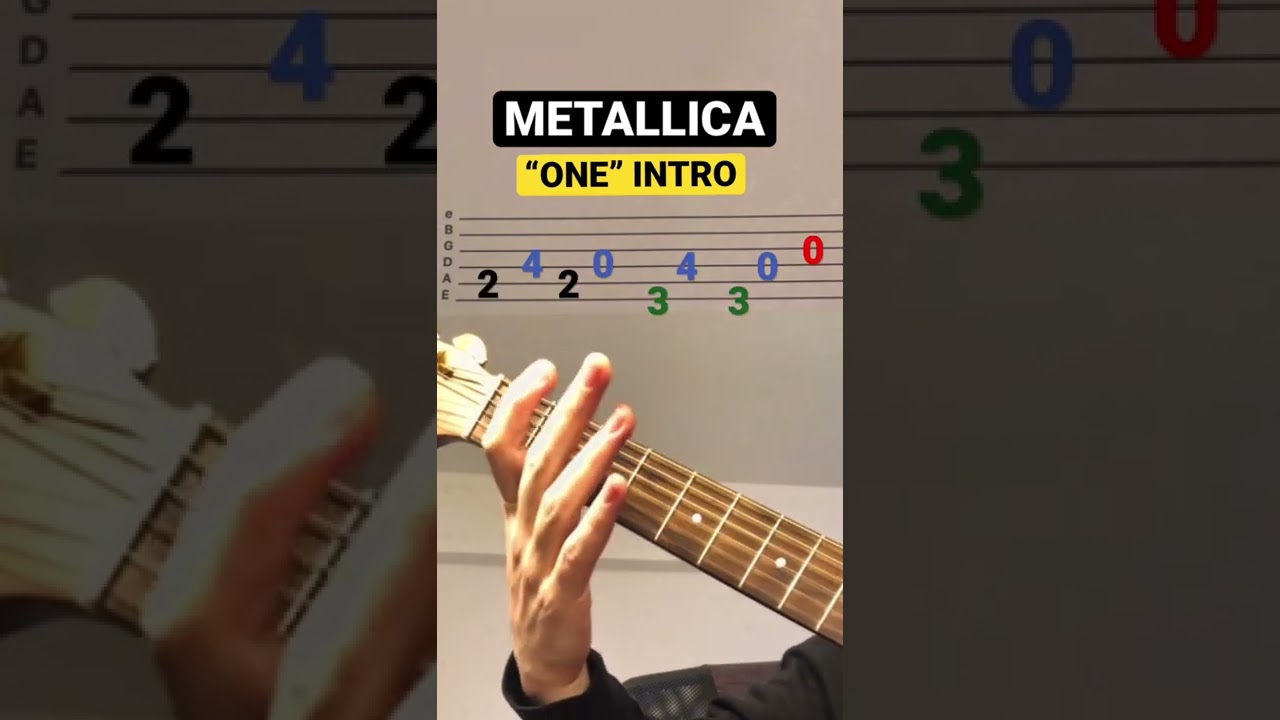 Metallica &ldquo;One&rdquo; - Quick Lesson! #metallica #guitartabs #guitarlesson #metal #metallicacover