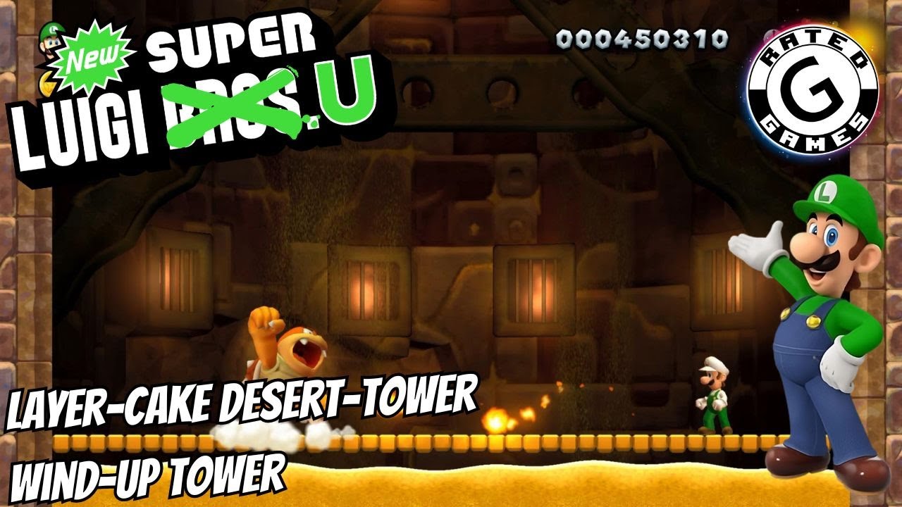 New Super Luigi U 🟩 Layer Cake Desert-Tower Wind-Up Tower 🪙🪙🪙 ALL Star Coins