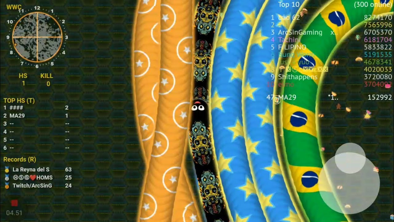 Worm World Connect - Wormate.io Via Mobile - Wormate io best gameplay - 😱 #WWC_7