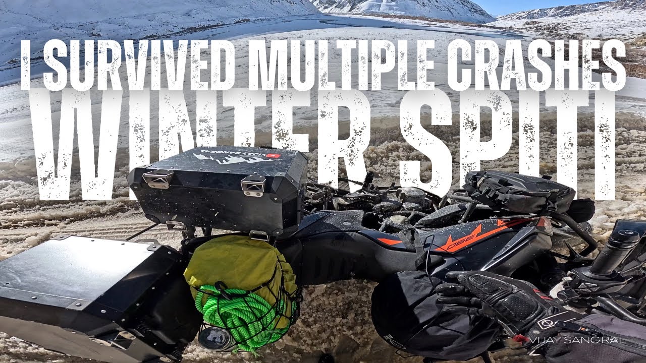 Tough Day with Multiple Falls in Minus Degree Temp  | In search of Snow Leopard | KTM 390 Adventure