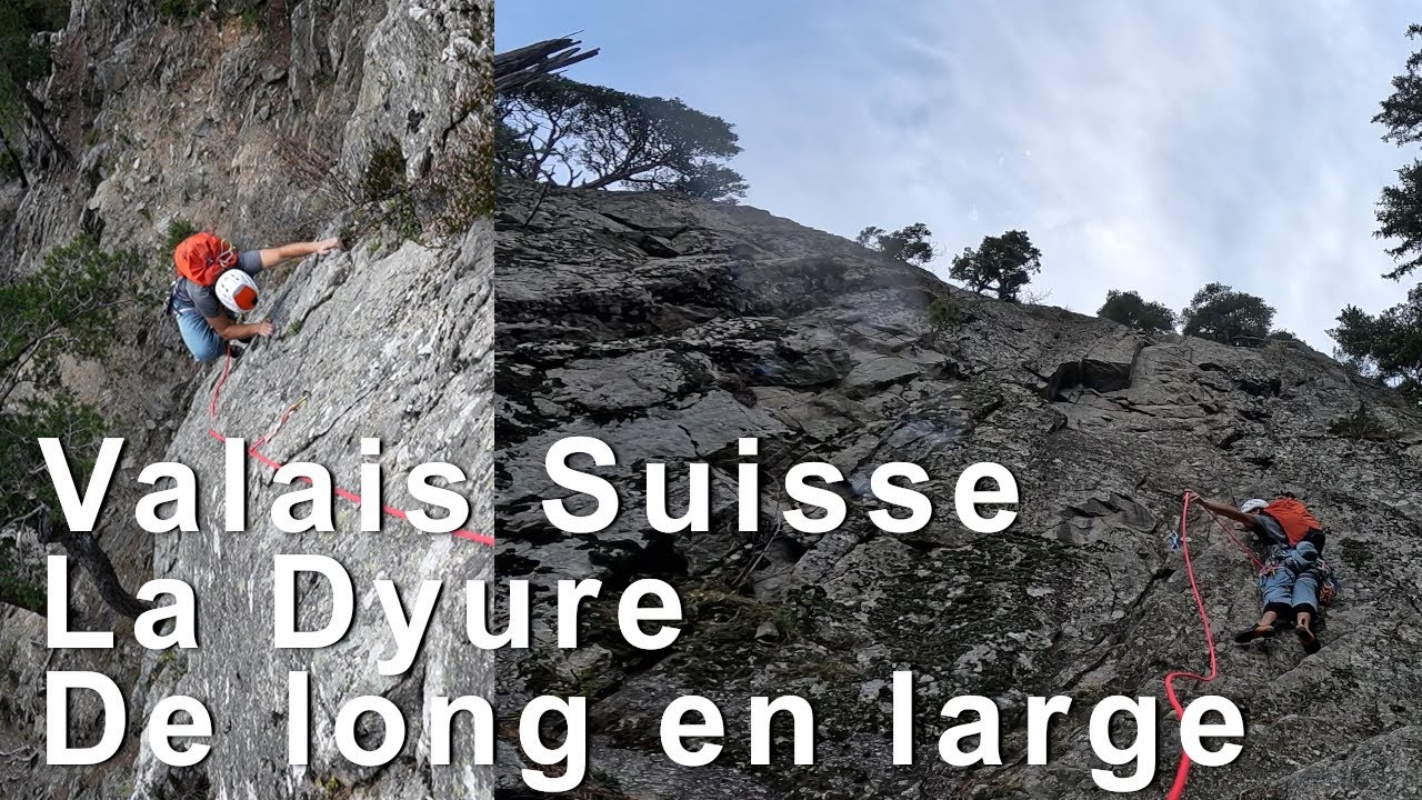 De long en large Le Catogne La Dyurne Escalade Montagne Valais Suisse topo