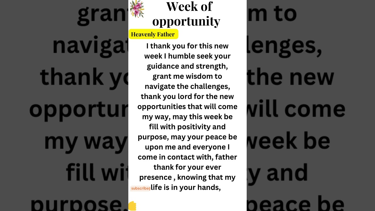 Uplifting prayer for a new week #prayer #dailyprayer #god #love #shorts #morningprayer