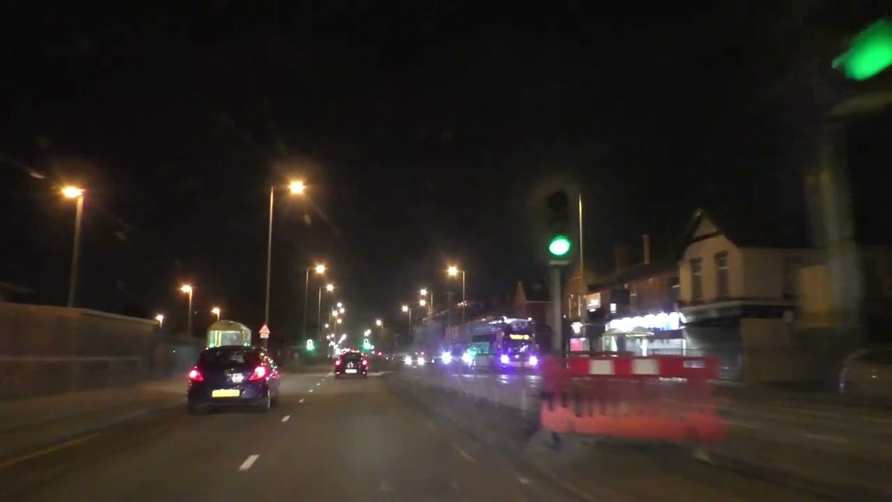 Night Drive On Walton Vale, Longmoor Lane & Valley Road, Liverpool, England 4th February 2024