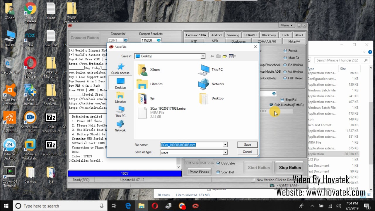 How to use Miracle box to backup Spreadtrum firmware