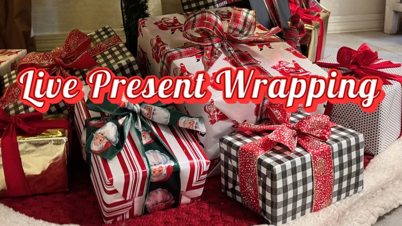 LIVE : Wrap Christmas Presents with me