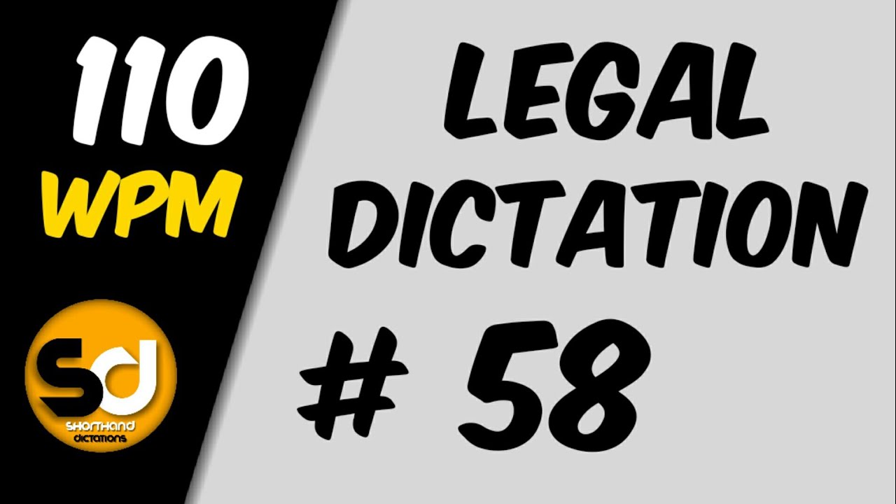 # 58 | 110 слов в минуту | Юридический диктант | Стенографические диктанты