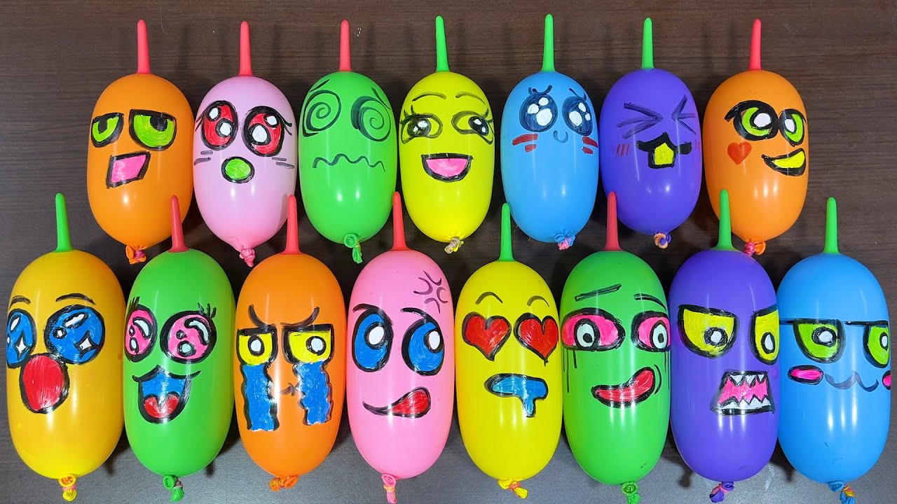 Making GLOSSY SLIME with FUNNY BALLOONS!!! Satisfying FUNNY Video