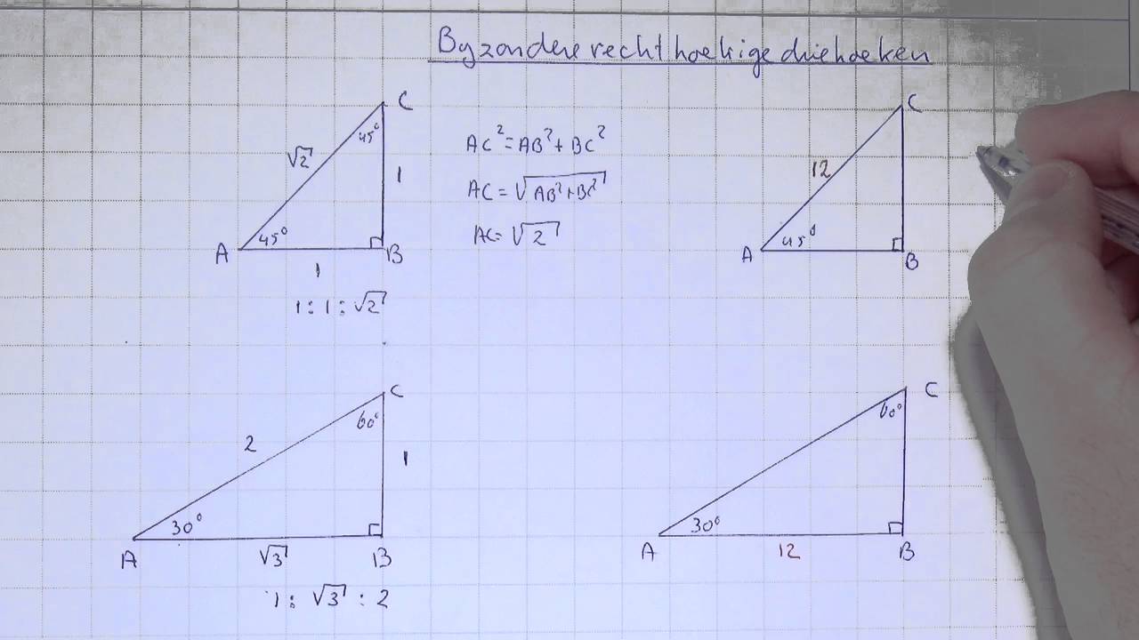 VWO4wisB_H4_10 Bijzondere rechthoekige driehoeken