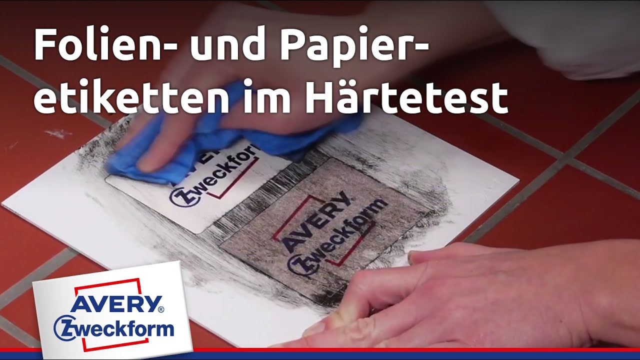 Avery Zweckform wetterfeste Folien Etiketten im Härtetest