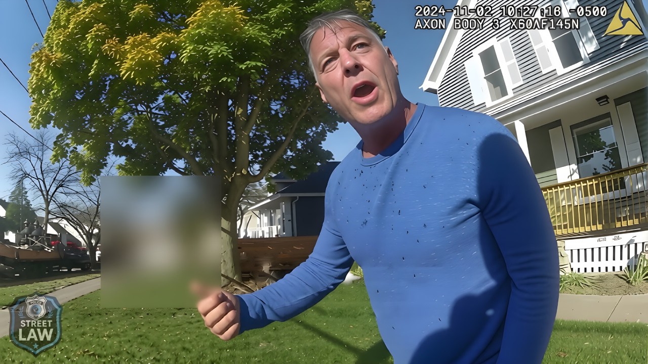 Male Karen Water Sprays Fence Workers, Meets Karma
