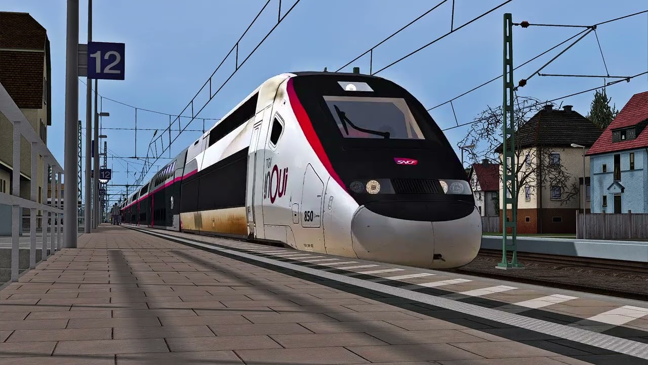 Tgv 2N2 Euroduplex à 160 km/h pour Mannheim en Allemagne