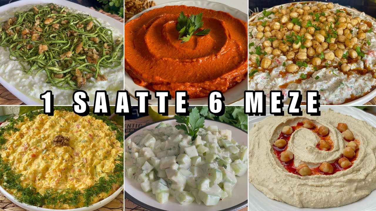 6 ÇEŞİT MEZE TARİFİ BİR ARADA😍Hepsi Birbirinden Lezzetli ve Kolay Tarifler👌💯