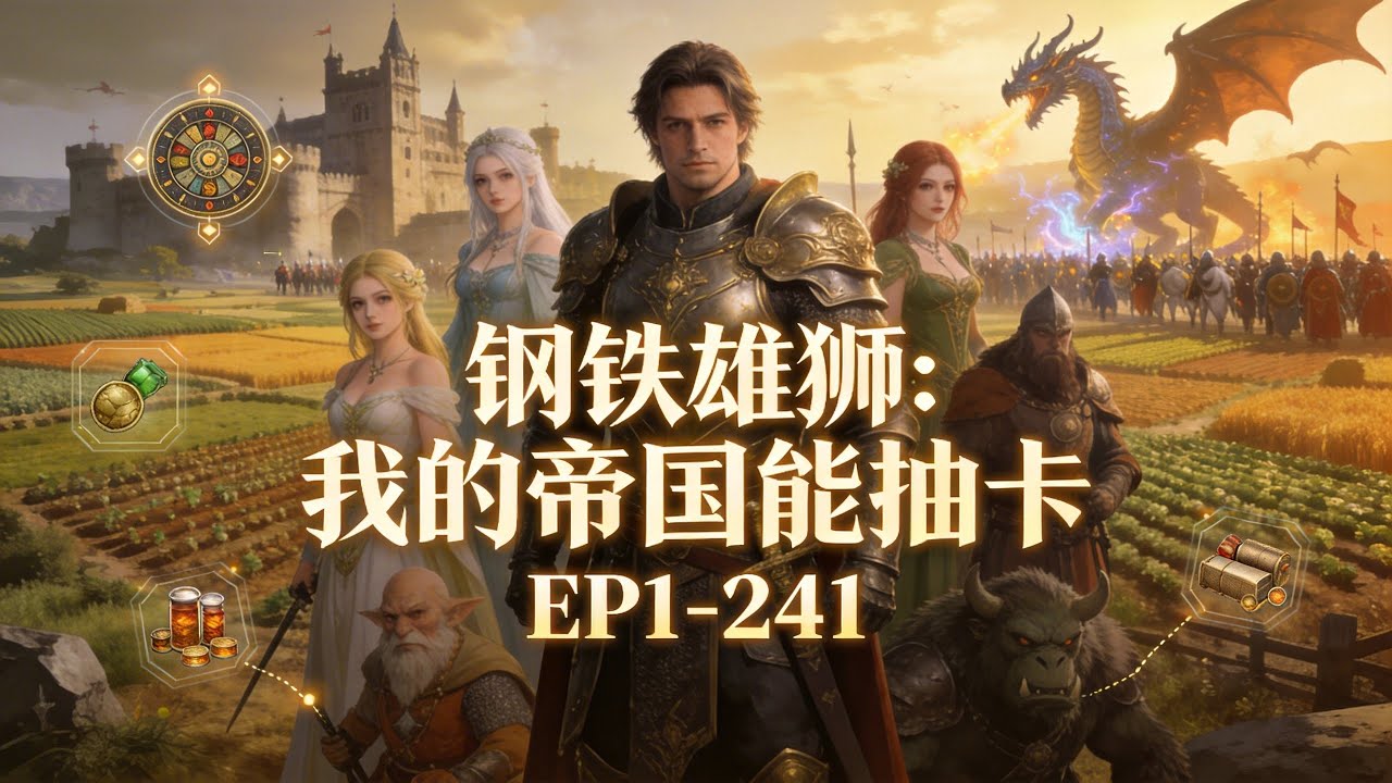 🔥《钢铁雄狮：我的帝国能抽卡》EP1-241💥 西方奇幻+领主种田+王朝争霸+轻系统+中世纪+多女主+万族。 李察魂穿异世界，成为了公爵之子。 开局被流放？这纨绔老子不当了！#爽文#小說#有声书#漫画