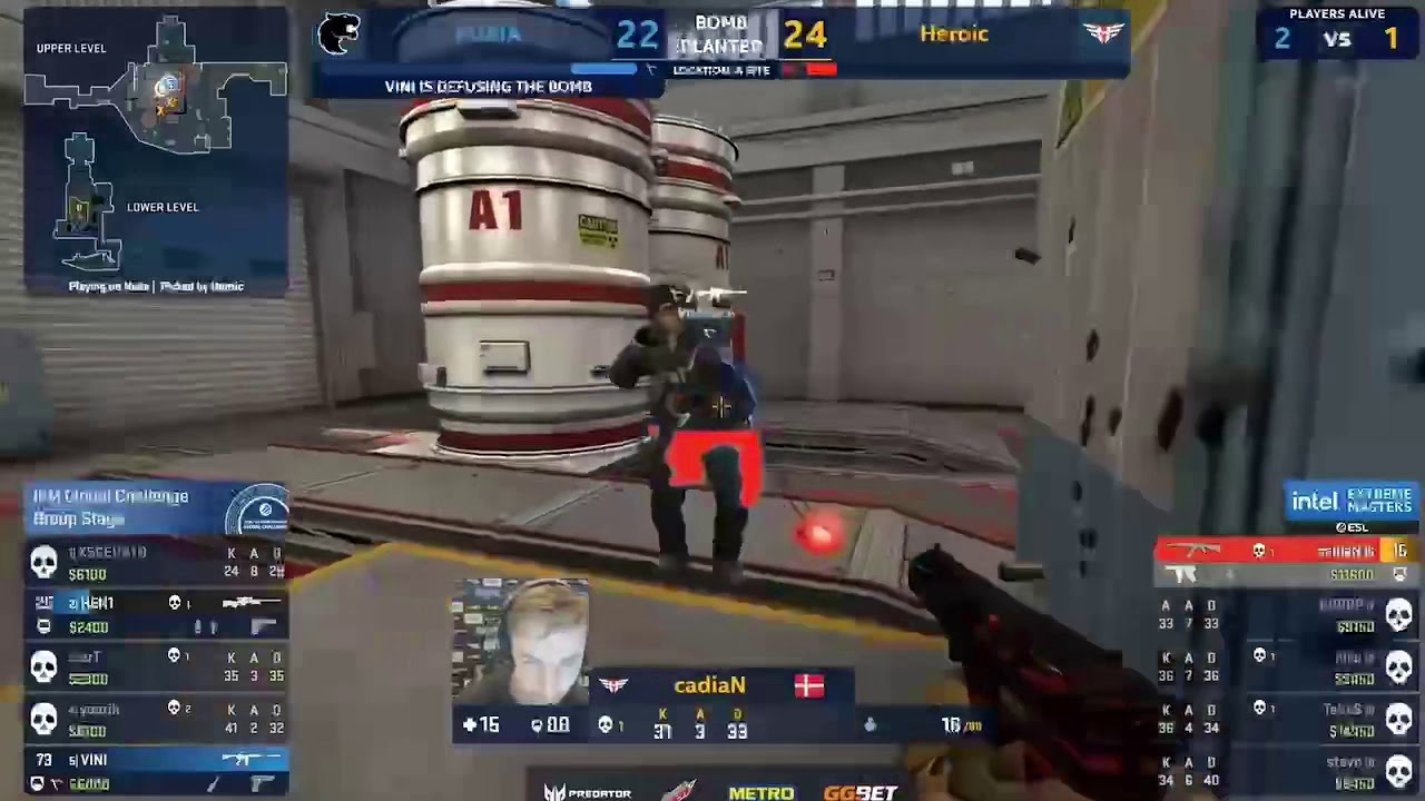 cadiaN 1vs2 | Heroic vs FURIA |Чуть не развалил буткэмп