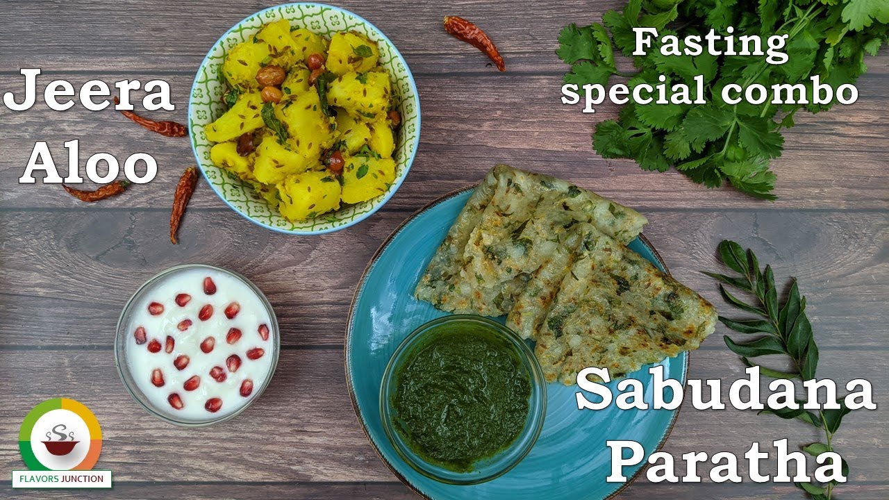 Sabudana paratha and chatpata jeera aloo | breakfast combo | Sabudana chilla | Nashta