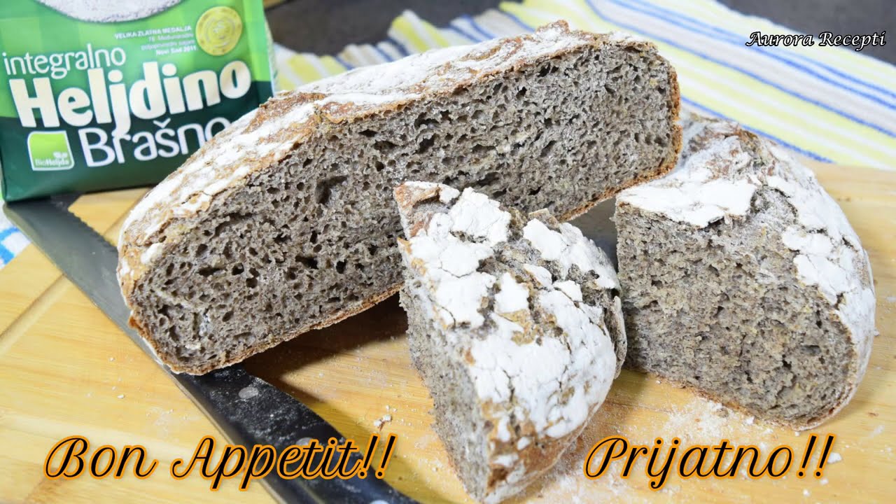 Domaci hleb od heljdinog brasna, hleb kao ispod saca i crepulje - Homemade buckwheat bread