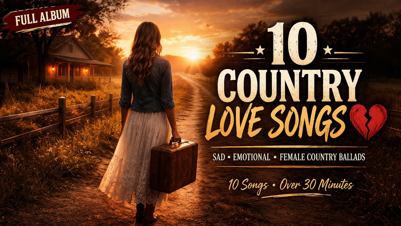 10 Classic Country Love Songs 💔 | Emotional Female Country Ballads (Relaxing Playlist)