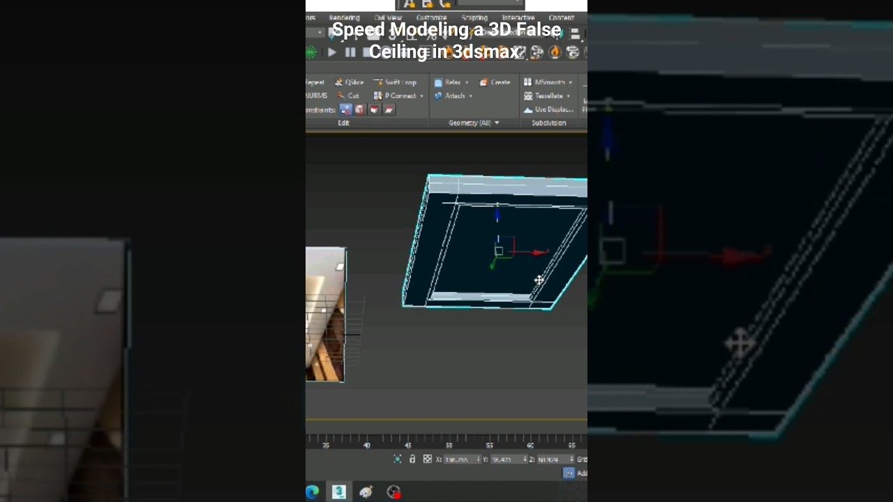 Speed Modeling a Quick 3D False Ceiling  in 3dsmax  