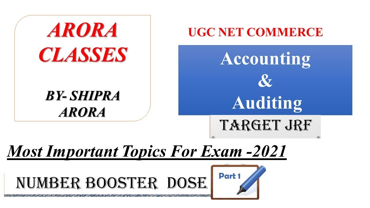 Most Important Topics ||100% sure Topics || ACCOUNTING & AUDITING || NTA UGC NET COMMERCE |