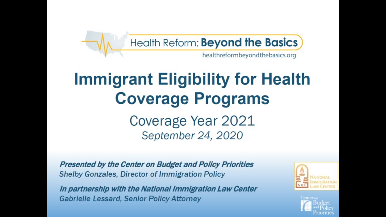 Health Reform: Beyond the Basics OE8 Webinar: Immigrant Eligibility for Health Coverage Programs