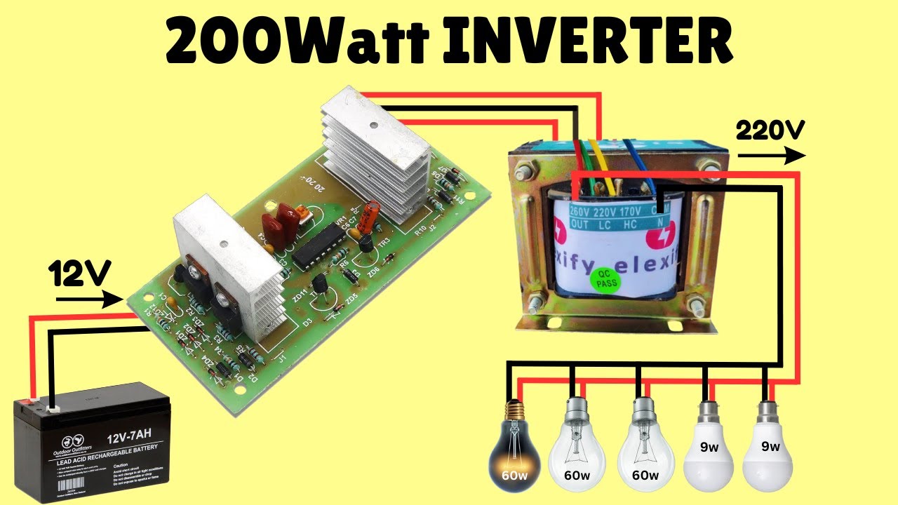 How to make 200w inverter at home // Inverter Kaise Banaye