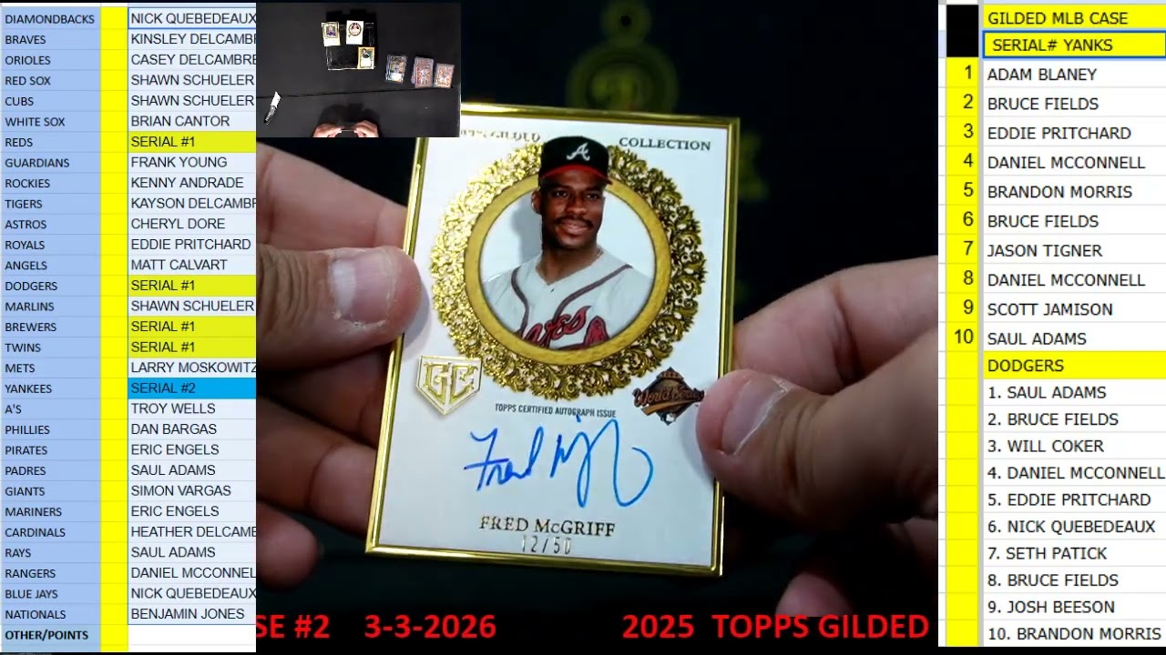 CAJUNBREAKER 2025  TOPPS GILDED MLB CASE #2    3-3-2026