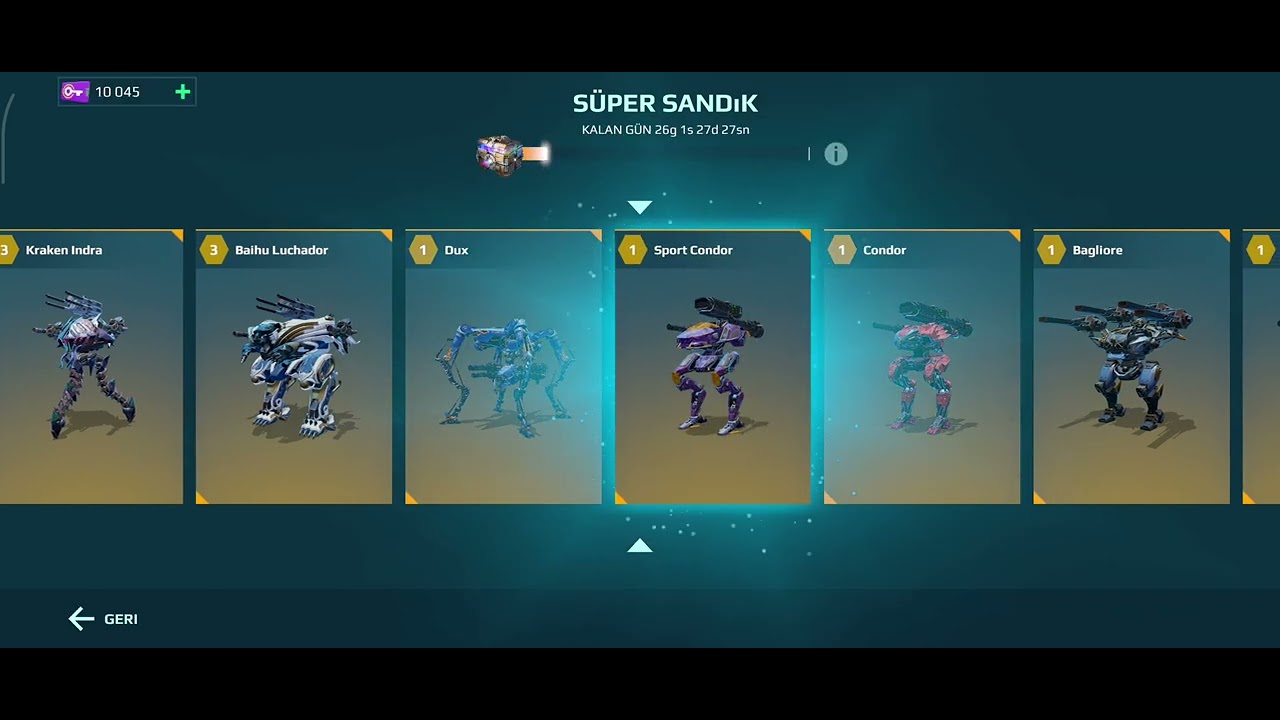 16 bin anahtarla binlik sandik acmak yok artik cikan seylere bak 😱😱#warrobots 