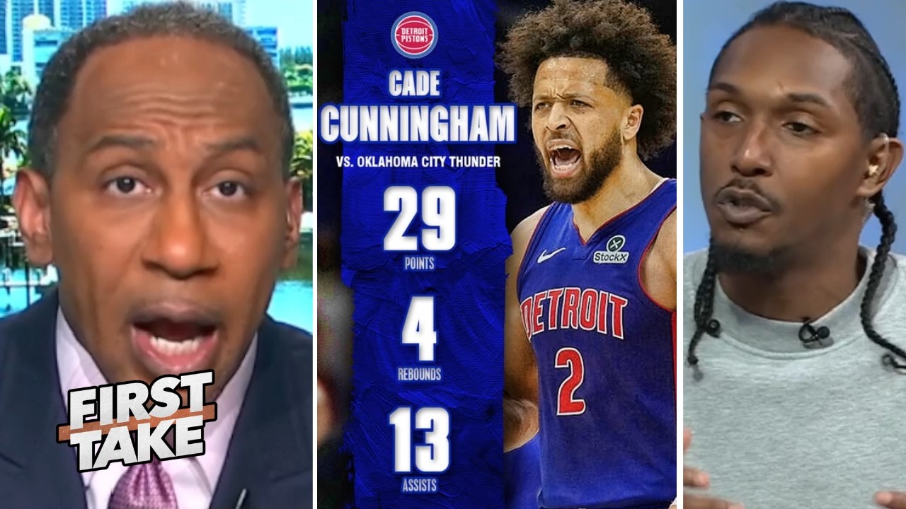 FIRST TAKE | Cade Cunningham reminded everyone who he is! - Lou W. on Pistons win vs. OKC Thunder 😤