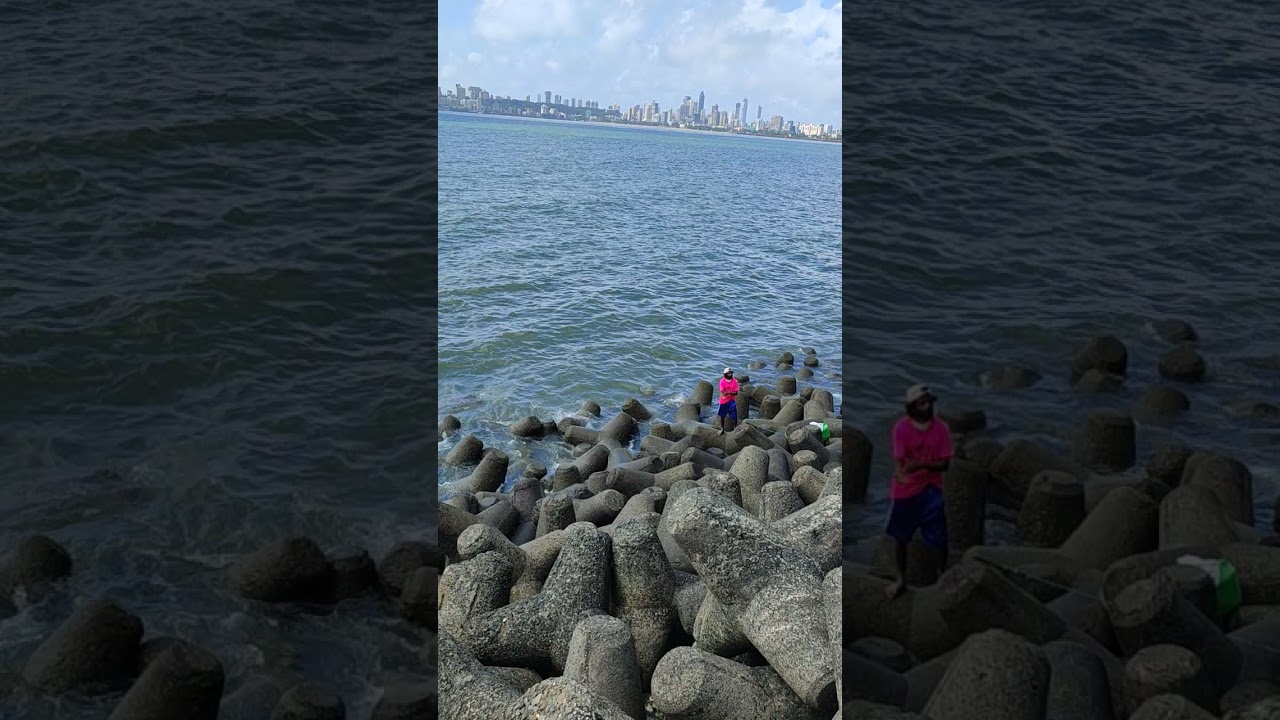 Marine drive Beach 💙🌊 Mumbai Maharashtra ☃️💥
