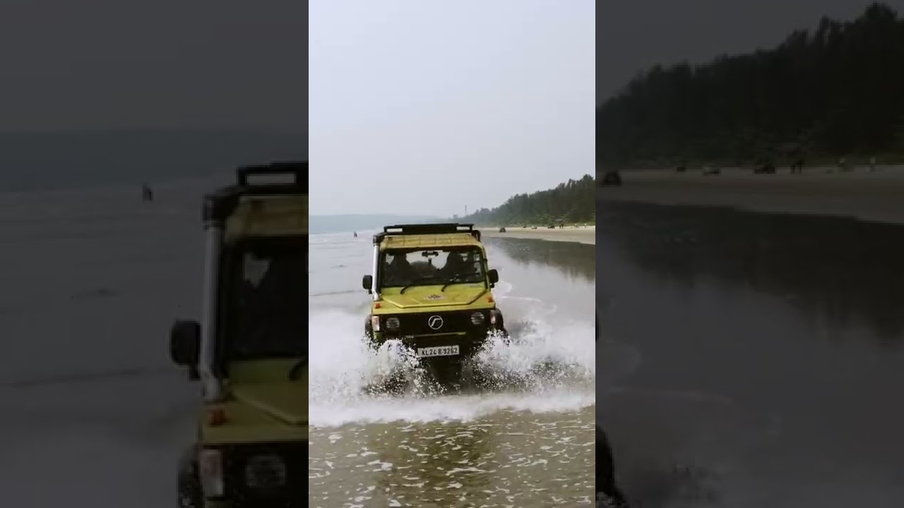 Asia's Longest Drive-in Beach in KERALA!!  Muzhuppilangad Beach in Kannur!! #shorts #forcegurkha