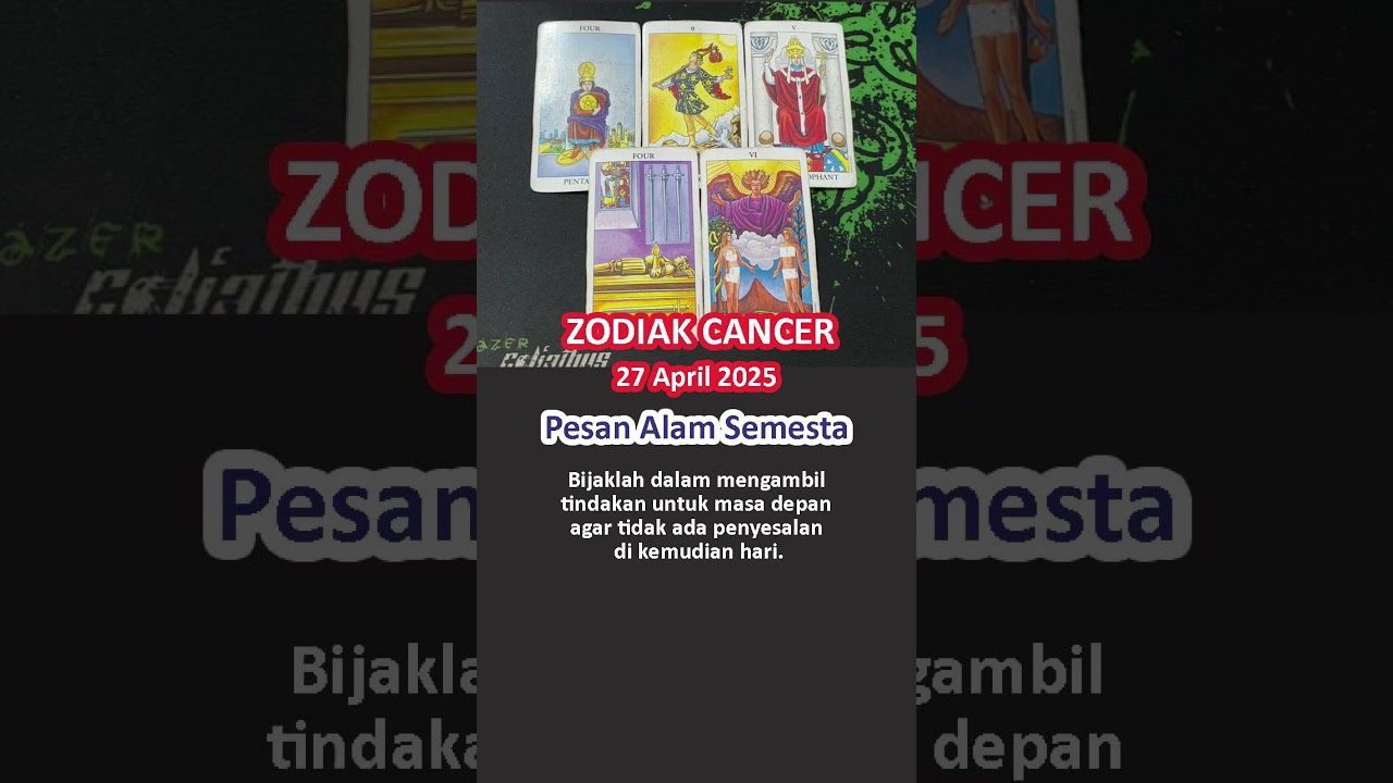 Pesan Alam Semesta Zodiak Cancer Hari ini (27 April 2025) #ramalanzodiak  #ramalanhariini