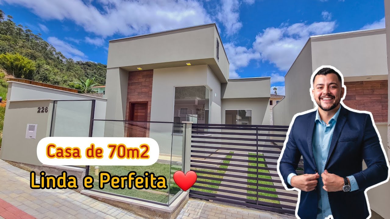 Casa Térrea moderna de 70m2 com suíte. Imóvel lindo e perfeito... (tour completo)