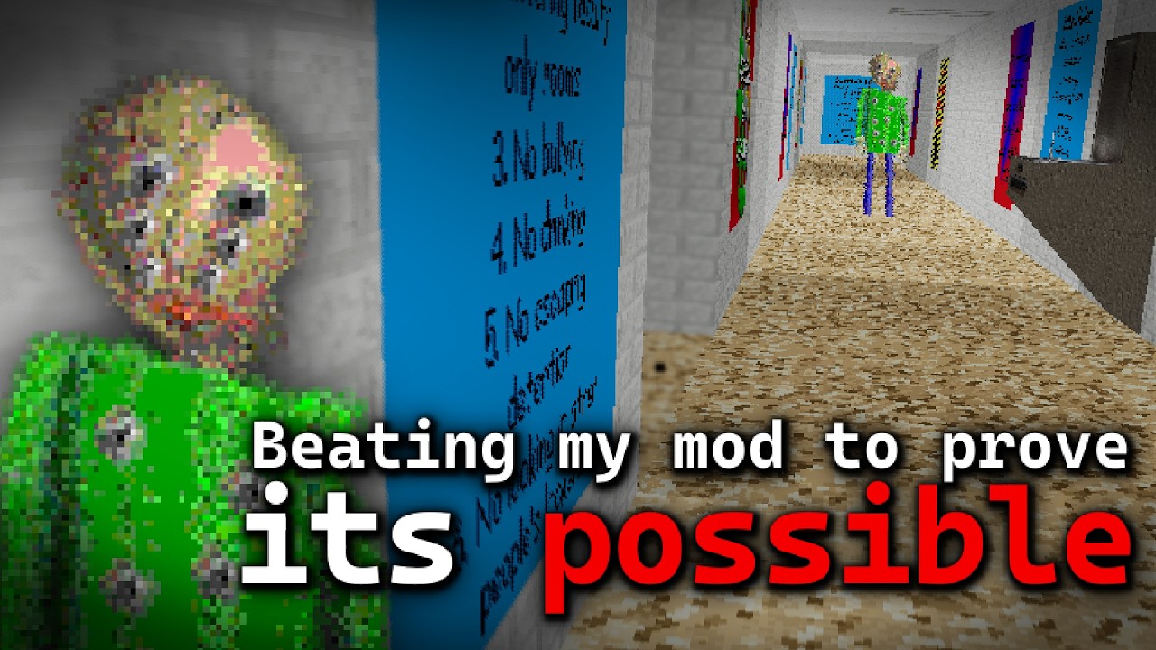 I Beat My Own Mod to Prove It's Possible! (Baldi's Basics Plus)