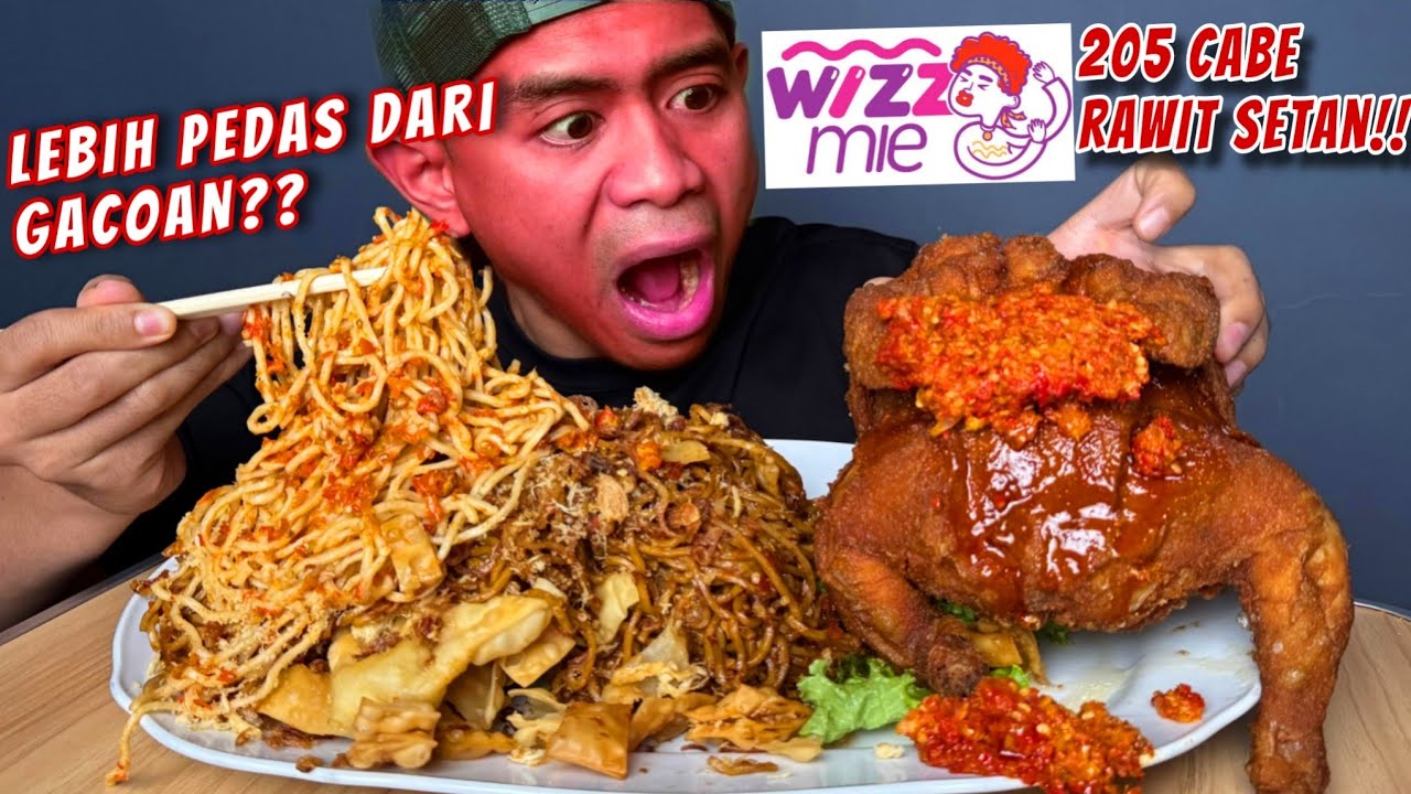 MIE GACOAN LEWAT!? MUKBANG WIZZMIE TERPEDAS 205 CABE RAWIT SETAN!!