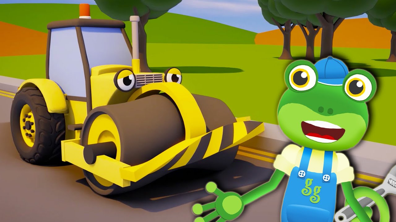 Rick The Road Roller's Broken Down! | Gecko's Garage | Construction Truck Videos For Children