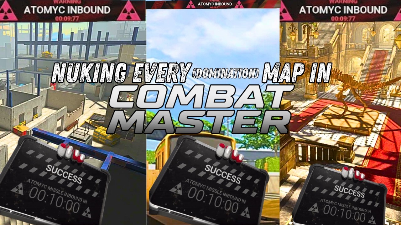 Dropping A NUKE In EVERY MAP Of DOMINATION In COMBAT MASTER! | - Combat Master