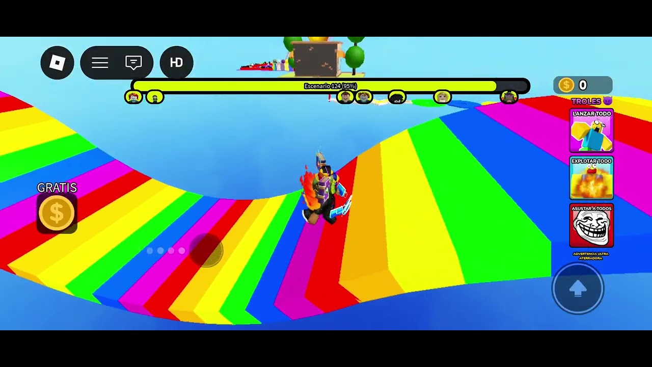 Jugando obby fácil pt2 (me paso el obby)