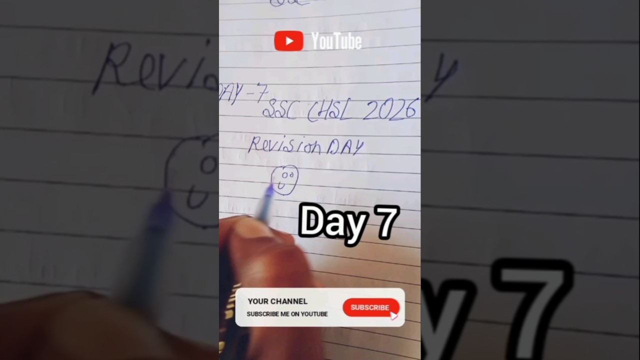 Day 7 Crack SSC CHSL 2026! 🎯 #sscchsl2026 #sscexam #ssc# #DailyTargetSeries #CHSLDay7#SSCStudyPlan