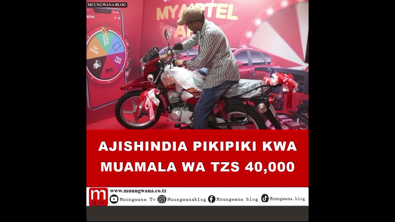 AJISHINDIA PIKIPIKI KWA MUAMALA WA TZS 40,000
