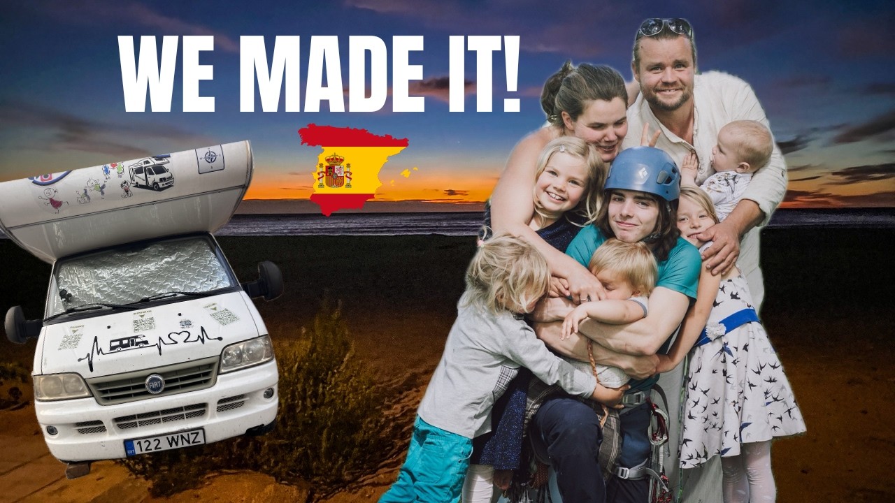 Our First Day in Spain 🇪🇸 Beach, Vanlife Problems & Family Adventure