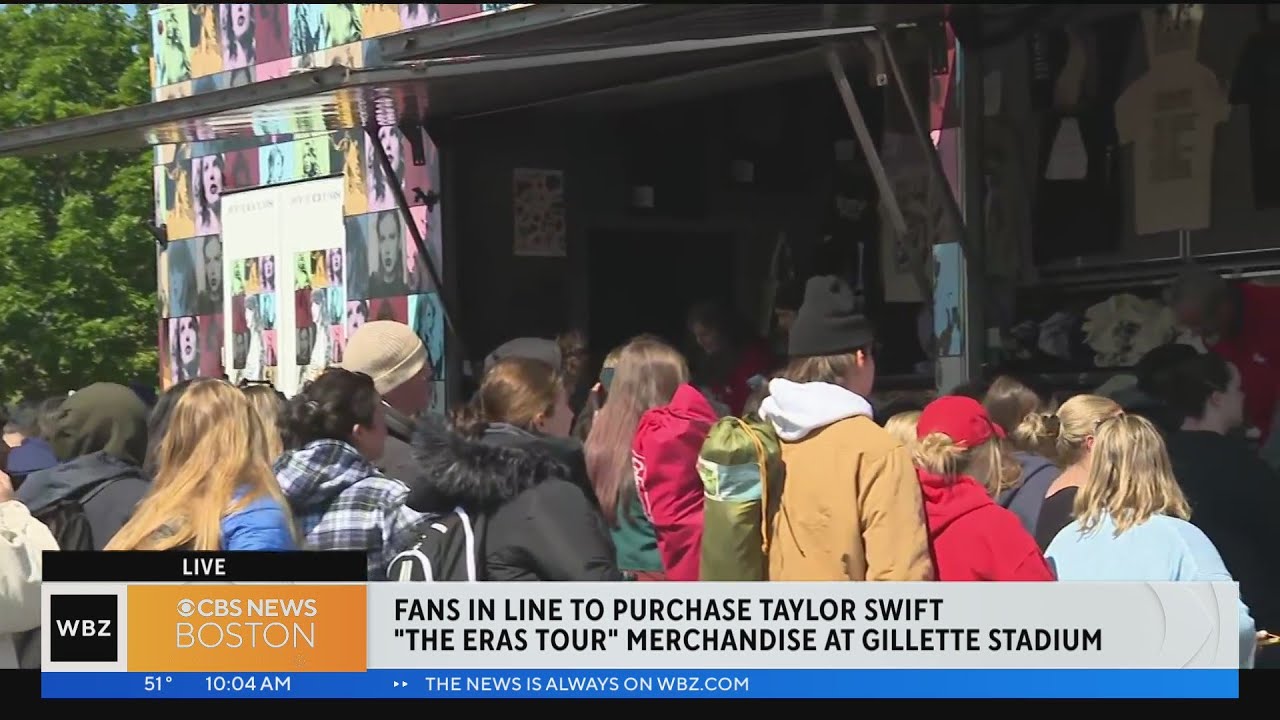 Taylor Swift fans out very early for concert merchandise sales at Gillette Stadium