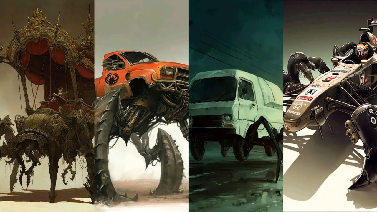 Spider vehicles made with Midjourney Niji 6