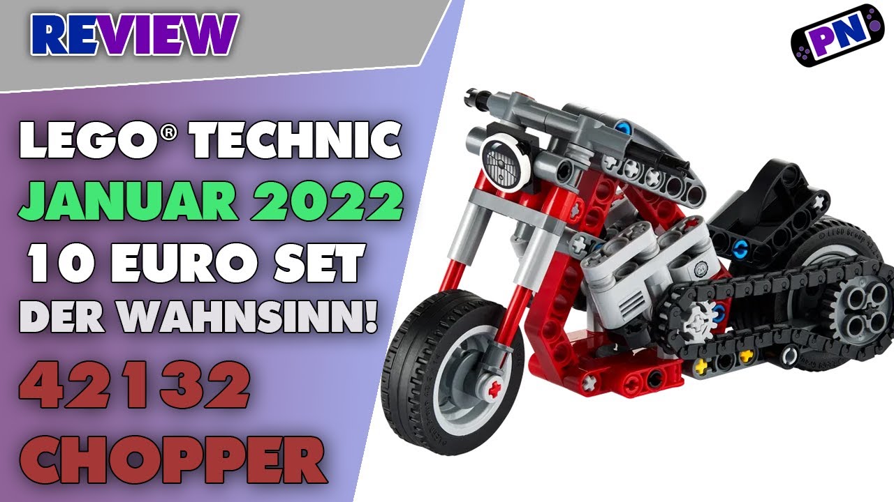 Was f&uuml;r ein scharfes Teil! Der LEGO&reg; TECHNIC Chopper / Motorrad 42132 ist ein 10-Euro Must-Have