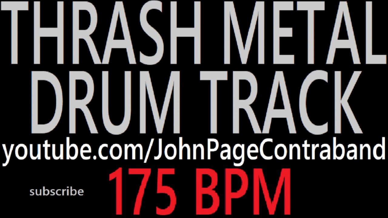 Thrash Metal Drum Backing Track 175 bpm FREE