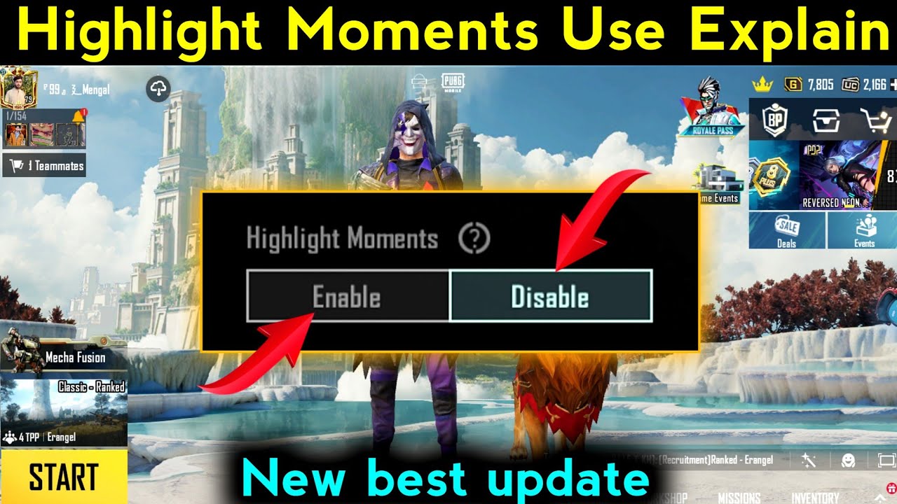 how to Highlight Moments New best update in bgmi/pubg mobile | how to see highlights Use Explain