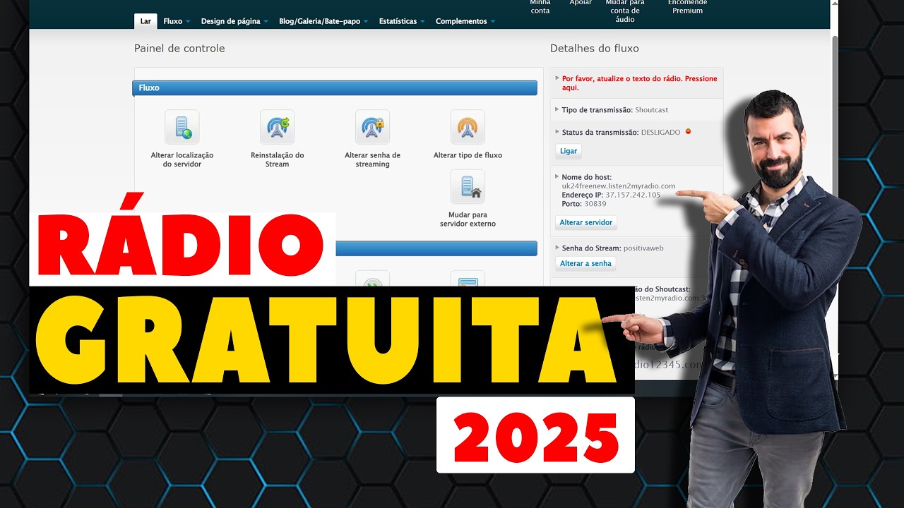 COMO CRIAR RADIO WEB GRÁTIS 2026 (streaming grátis)
