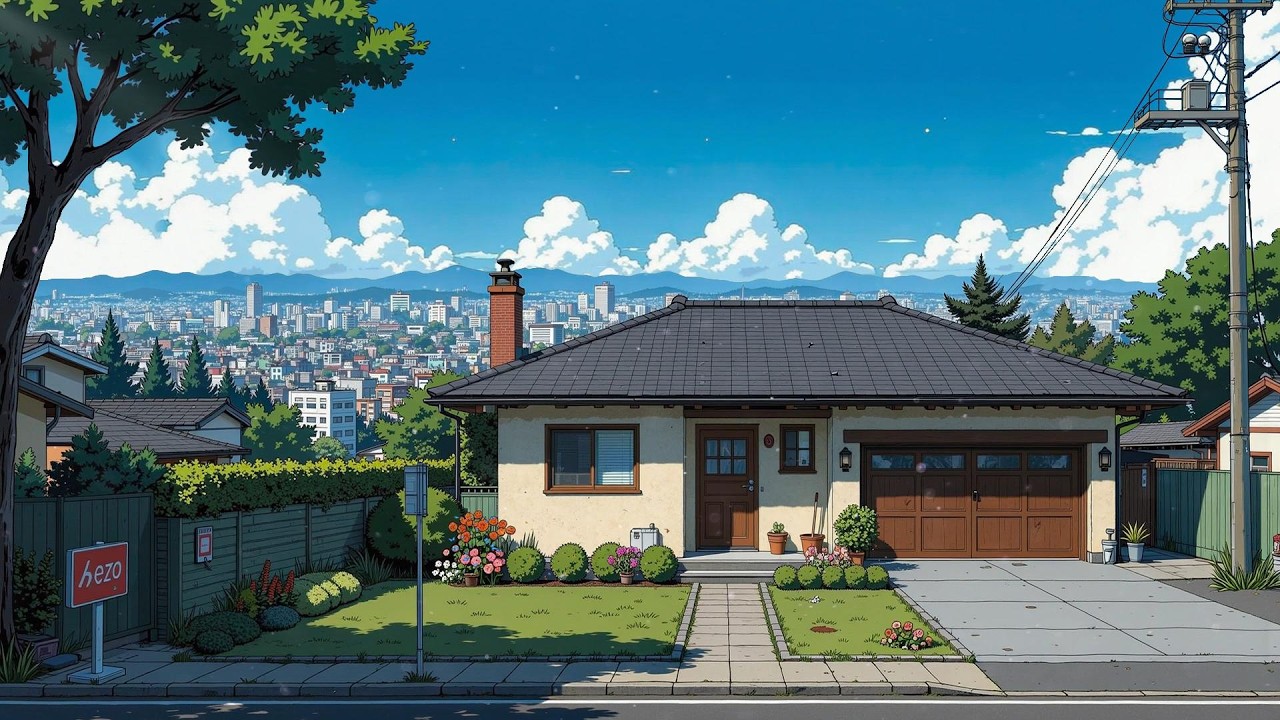 Sunny Suburban House 🌤️ Calm Morning Lofi for Study, Work & Deep Focus