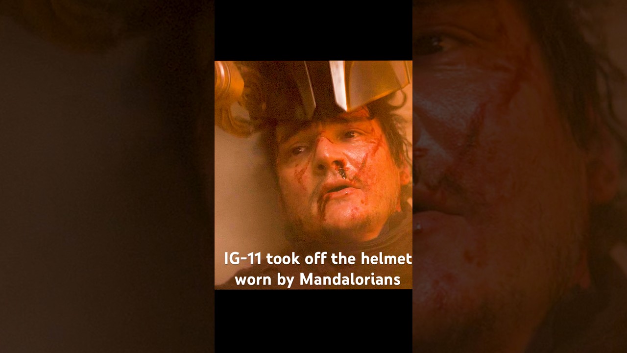 IG-11 took off the helmet worn by Mandalorians